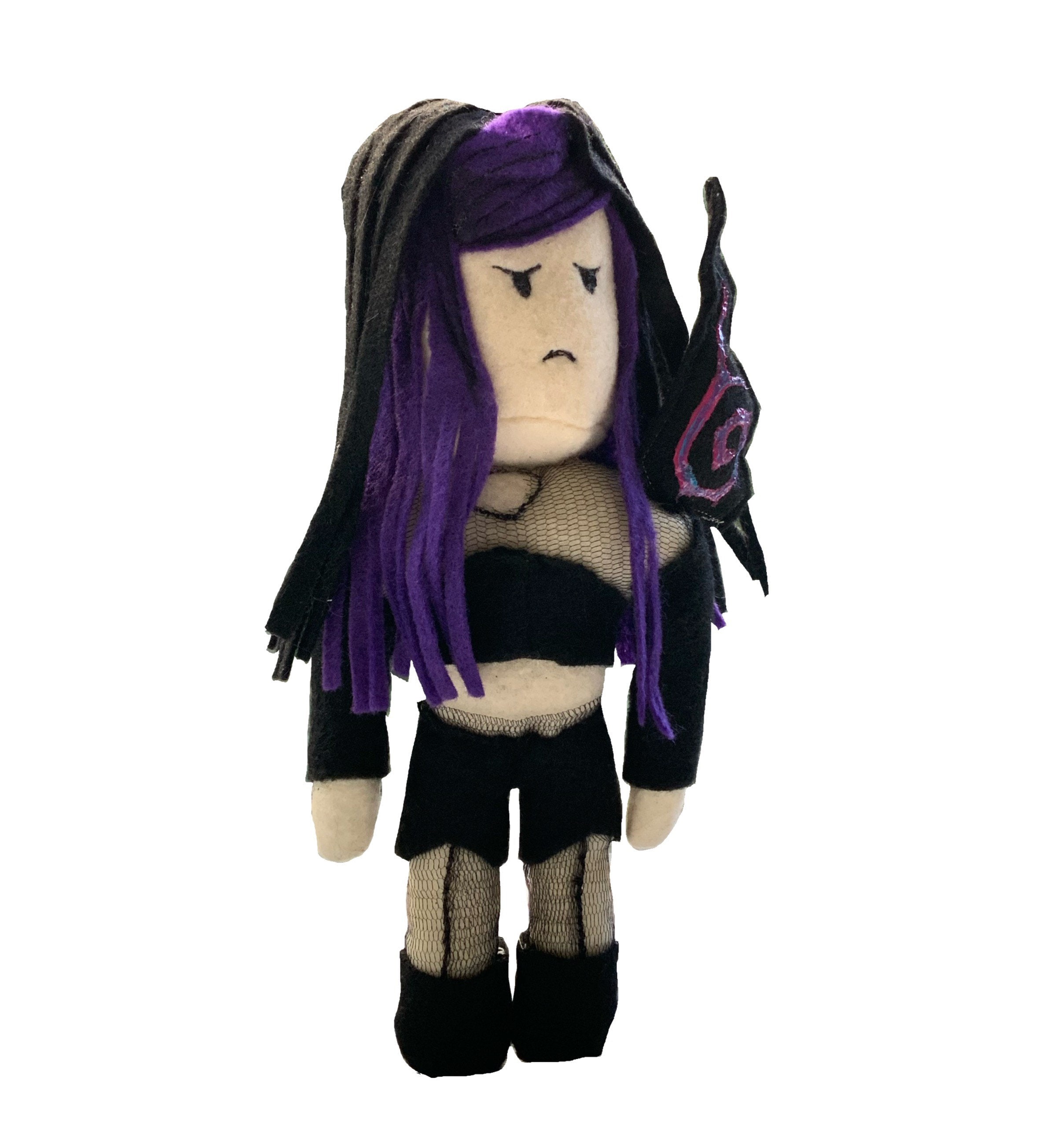 Roblox MeepCity Micro Plush BLONDE HAIR MEEP Toy w/ Purple Fabulous Stylish  Code