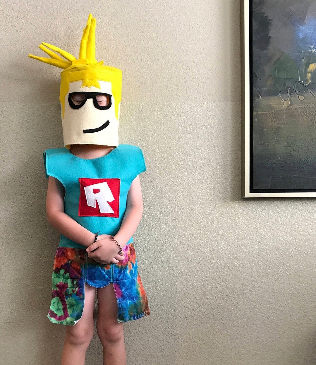 Custom Roblox Noob Full Body Costume Noob Costume Roblox -  Portugal