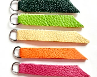Genuine LEATHER puller helper zipper pendant pockets wallet folders jackets various colors
