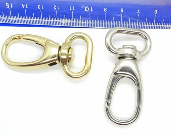 Moschettone a molla 20 mm con ovale girevole per cambiare cinghie su borse, guinzaglio per cani, sicurezza, sport, metallo, 23 g / pezzo