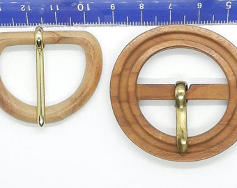 Gürtelschnalle Gleiter Steg 25mm oder 30mm german Vintage  aus echt Holz diverse Farben und Größen