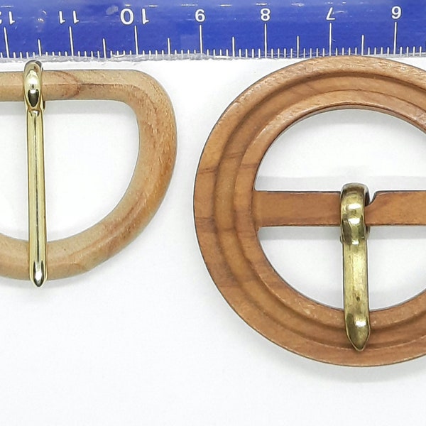 Belt buckle glider bar 25 mm or 30 mm german vintage made of real wood various colors and sizes