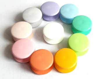 12 botões de dupla face, em formato de H, para lavanderia, brancos ou coloridos, de alta qualidade, lisos, 11 mm, nº 18, altura da haste 4 mm