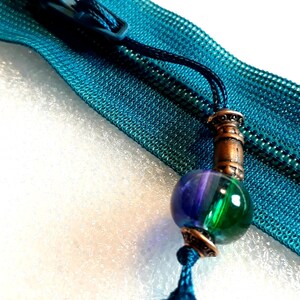 LAMPION glass Charm Puller Helper Zipper Puller Textile / Metal different colors