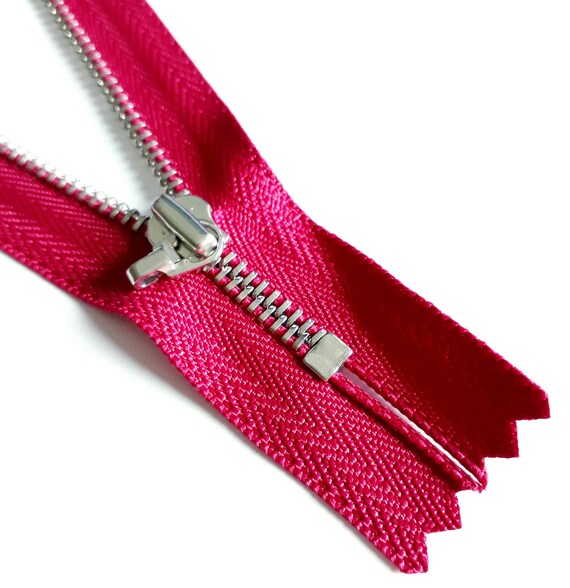 PURPLE M3 Indivisible Vintage Zipper Metal Silver Colour Teeth