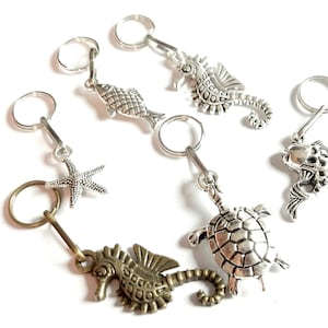 FISCH, TURTLE, SEASTAR, Shell, Charm Amulet Zipper puller Jewelry Pendant Metal
