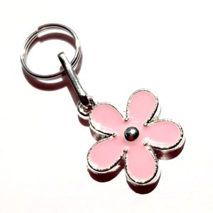 SILBERBLUME Charm Amulett Zieher-Helfer Reißverschluss Schuhsenkel Roller Skate Rave Schmuck Anhänger Metall Farbe Silber mit bunter Lack Rosa Silber 35