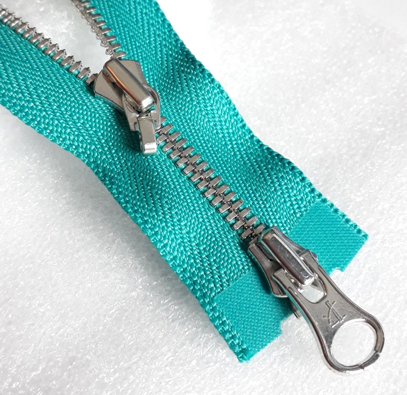 Reißverschluß HIMMELBLAU Metall Größe 5 teilbar YKK Zipper cipzár fermuar молния