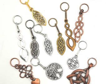 CELTIC SHAPES Charm amulet puller zipper jewelry pendant metal various colors and patterns