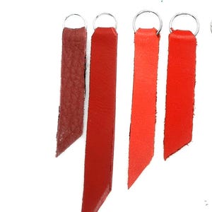 CUERO AUTÉNTICO ROJO / tonos plata tirador ayudante tirador de cremallera bolsos carteras carpetas chaquetas anillo de metal plateado, cuero rojo, vino tinto