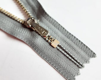 グレー m #3 不可分ヴィンテージ ジッパー メタル 歯 (577 YKK) サイズ 3 ジッパー バックストップ ズボン ジーンズ ジップ молния cipzár רוכסן