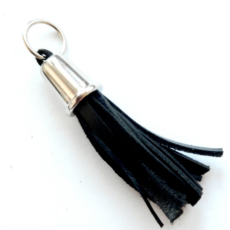 6 pieces 0,50Euro/piece Bell end pieces for cord, leather tassel, cords, made of zamak color smoke nickel-free 14 mm X 5 mm X 8,50 mm image 8