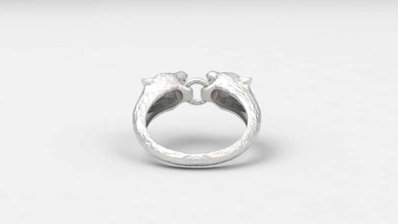 ring leopard heads or panther with stones