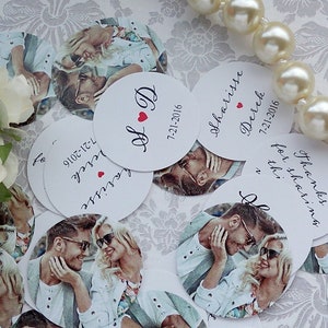 Personalized double-side photo confetti. Custom picture decor.