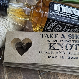 Alcohol Favor Tags. Take a shot were tying the knot Tags. Shot Favor Tags