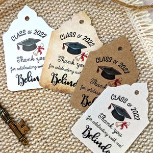 Personalized Graduation Party Tags | Custom “Class of” Favor Labels