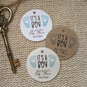 Ensemble de 25 étiquettes. MINI TAG C'est un Boy Tag. Étiquette de faveur de douche de bébé