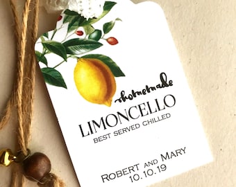 Etichetta per limoncello fatto in casa. Etichetta per bomboniere