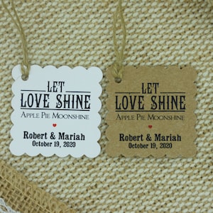MINI TAG Let Love Shine, Personalized favor tags