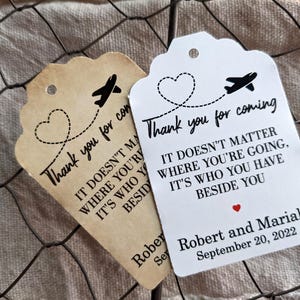 Thank you for coming. Hotel Welcome Bag Tag