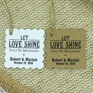 MINI TAG Let Love Shine, Personalized favor tags