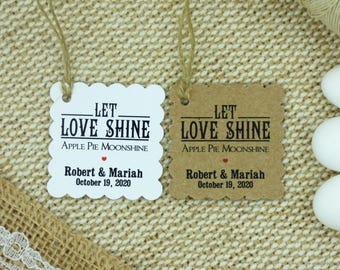MINI TAG Let Love Shine, personalisierte Geschenkanhänger