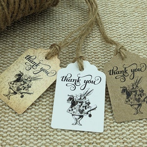 Alice in Wonderland Favor Tags: Mini Thank You Tags