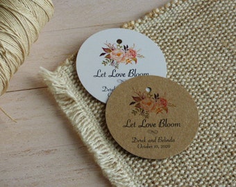 Let Love Bloom Tag. Succulent Favor Tag