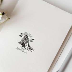 From the Library Stamp, Ex Libris Stamp, Calligraphy Stamp, Custom Stamp, Book Stamp