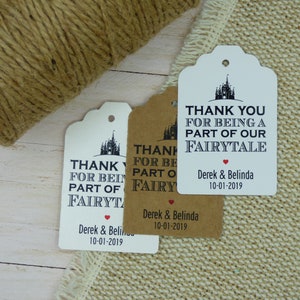 Fairytale Wedding Favor Tags: Personalized Thank You Tags