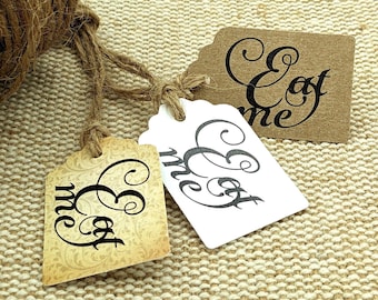 Eat me mini tags, Alice in Wonderland decor.