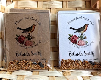 Memorial seed packs, Celebration of life, Forget me not, Memorial Keepsake. UNFILLED favor envelopes