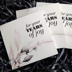 Personalized Tears of joy tissue packs, Floral design handkerchief, Set of 20 pieces.