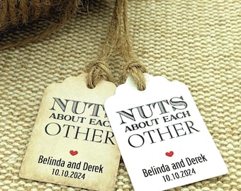 Nuts About Each Other Favor Tags: Personalized Wedding Trail Mix Tag