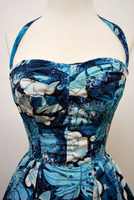 1950s Shaheen Hawaiian Dress