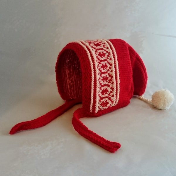 Childs Red Scandinavian Style Merino Hat