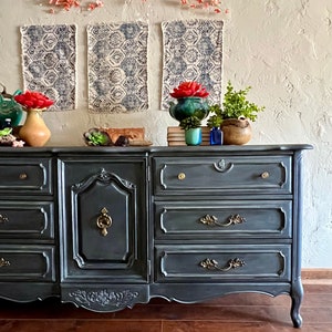 Custom Painted - Vintage French Provincial Dresser Entry Table by ...