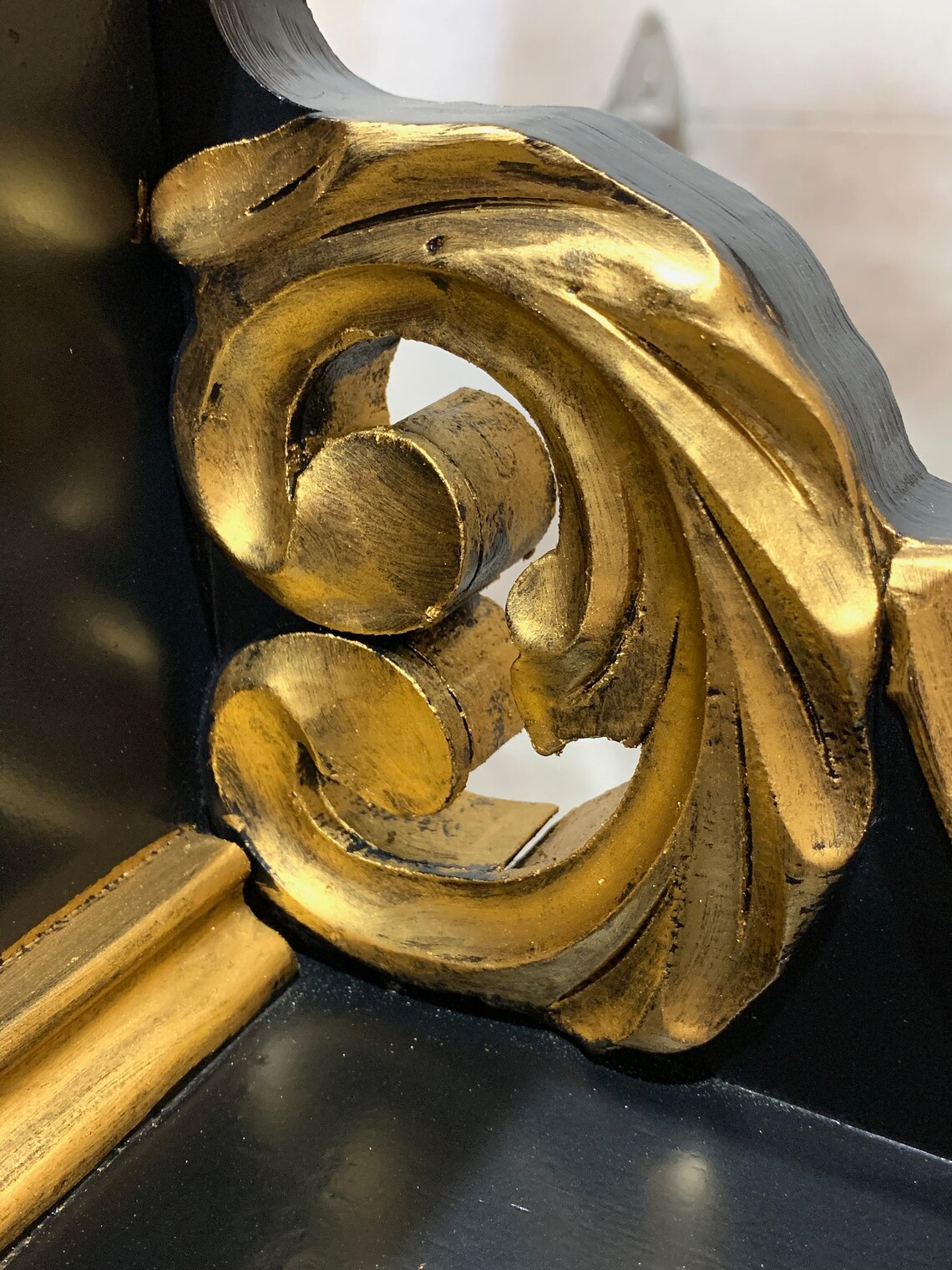 Black Gentleman's Dresser / Tall Dresser / Black & Gold Etsy