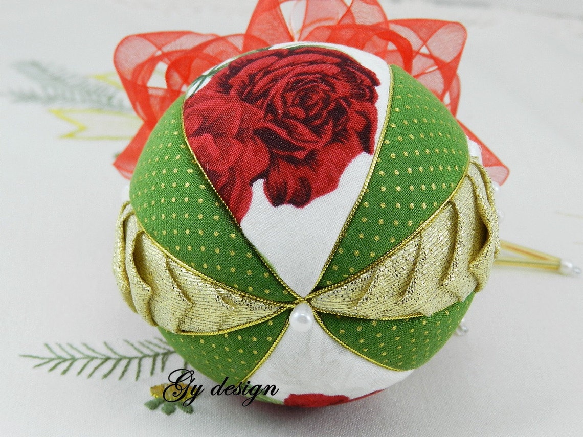 Red Roses Christmas Tree Ornament Christmas Tree Baubles Etsy