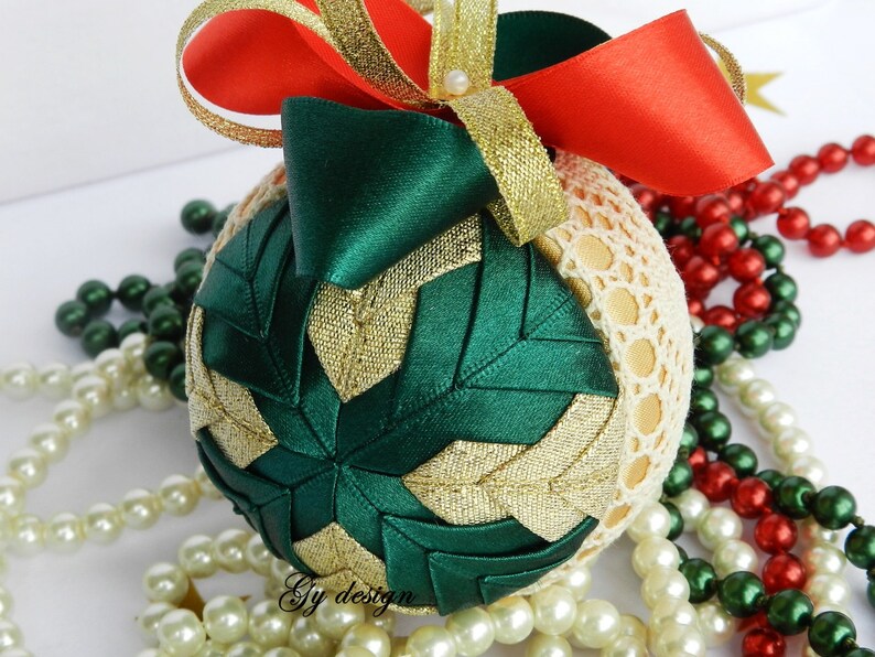 Traditional Christmas Tree Ornaments Gold Ornament Ball Etsy