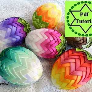 Tutorial DIY quilted eggs Easter eggs pdf tutorial no sew quilted egg step by step instructions Easter egg pattern  Easter decorations