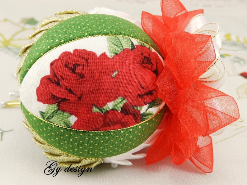 Rose Christmas Tree Ornament 