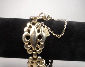 Mid Century Dutch Lovers 2 Bracelet Earring Set Black /& Gold Unique Vintage Jewelry Set Demi Parure 1950/'s 1960/'s