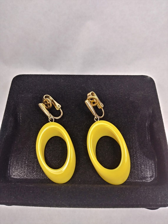Yellow Earrings Long Yellow Earrings Yellow Dangle Earrings Large Yellow Earrings Yellow Bead Earrings Clear Yellow Earrings Bright Yellow
