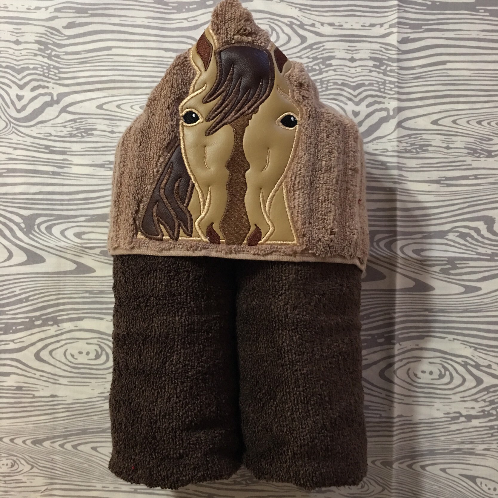 Horse Hooded Towel Etsy