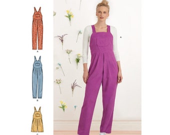 Simplicity 9382 / S9382 Sewing Pattern for Womens Bib Overall Romper w/Back Ties - Size 6 8 10 12 14 or 16 18 20 22 24 - NEW UNCUT F/F