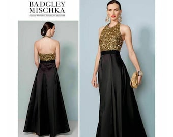 Vogue 1534 / V1534 OOP Sewing Pattern for Womens Evening Gown by Badgley Mischka - Size 14 16 18 20 22 - NEW UNCUT F/F