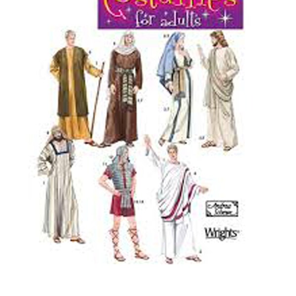 Simplicity 4213 Nativity Costume Sewing Pattern for Men Women Teen - Size XS S M L XL Jesus, Mary, Soldier, Shepherd + more - New UNCUT F/F