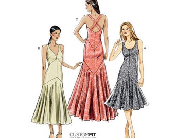 Vogue 8814 / V8814 Evening Gown Sewing Pattern for Women - Size 6 8 10 12 14 or 14 16 18 20 22 Lined with A, B, C, D Cups - NEW UNCUT F/F