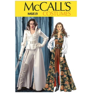 McCalls 6819 / M6819 Sewing Pattern for Womens Coat, Top, Corset, Belt Costume - Size 6 8 10 12 14 or 14 16 18 20 22 - NEW UNCUT F/F